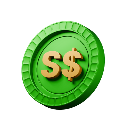 Dólar de Singapura  3D Icon