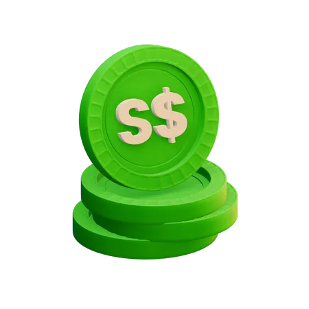 Dólar de Singapura  3D Icon