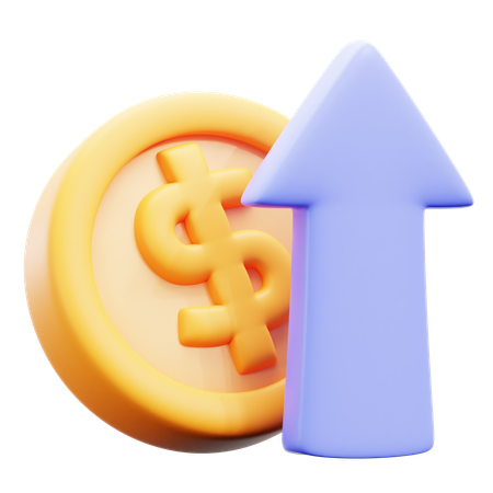 Dólar arriba  3D Icon