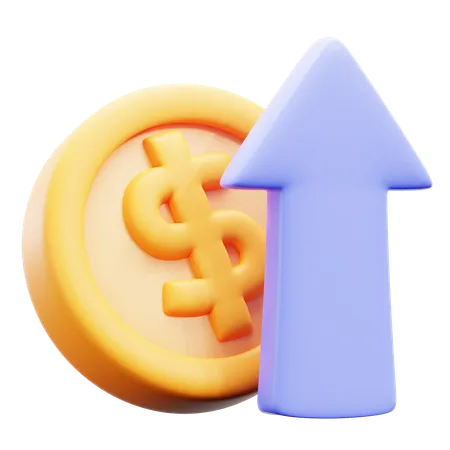 Dólar arriba  3D Icon