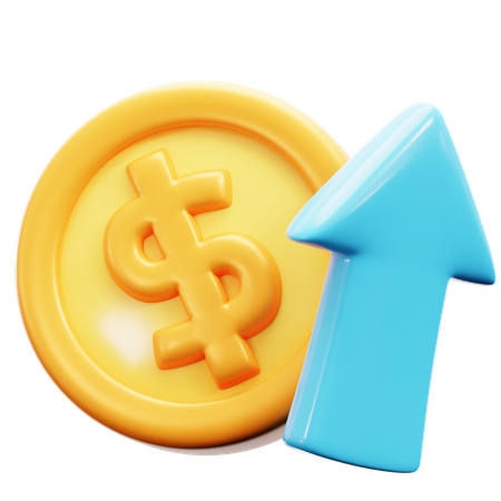 Dolar Up  3D Icon