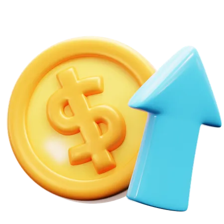 Dolar Up  3D Icon