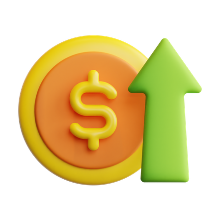 Dólar arriba  3D Icon