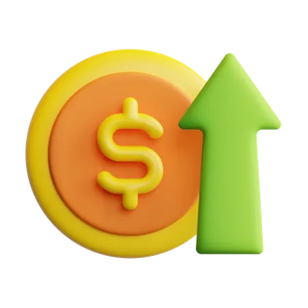 Dólar arriba  3D Icon