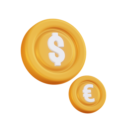 Dolar y euro  3D Icon