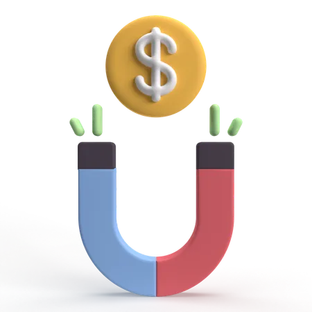 Ímã de dólar  3D Icon