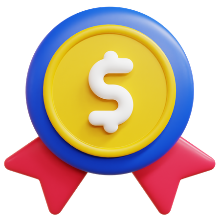 Dollar-Abzeichen  3D Icon