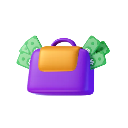 Dollar-Aktentasche  3D Icon