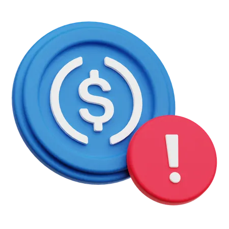Dollar Alert  3D Icon