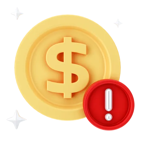 Dollar Alert 3D Icon