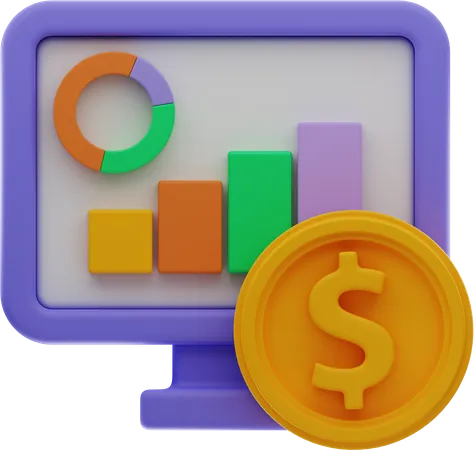 Dollar Analysis  3D Illustration