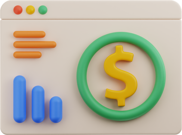 Dollar Analysis  3D Illustration