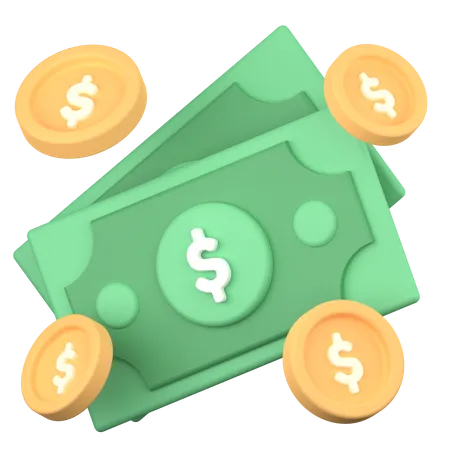 Dollar and cent  3D Icon
