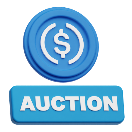 Dollar Aucation  3D Icon