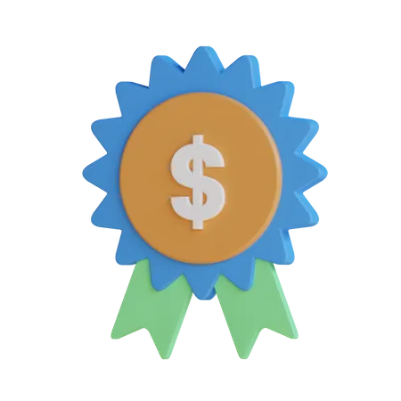 Dollar Badge  3D Icon