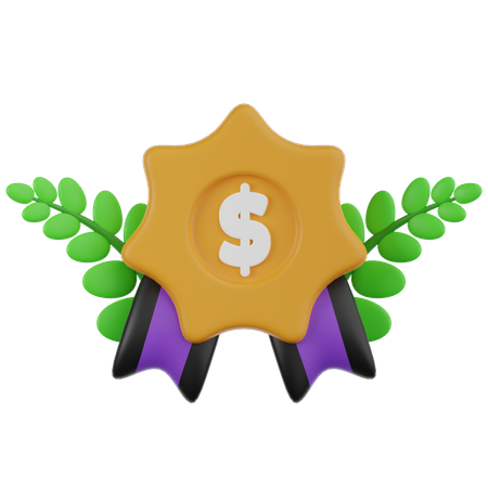 Dollar Badge  3D Icon