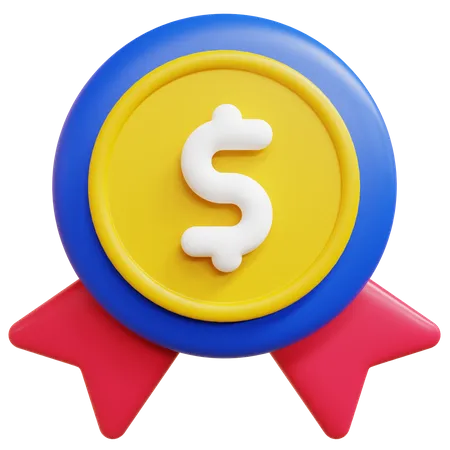 Dollar Badge  3D Icon