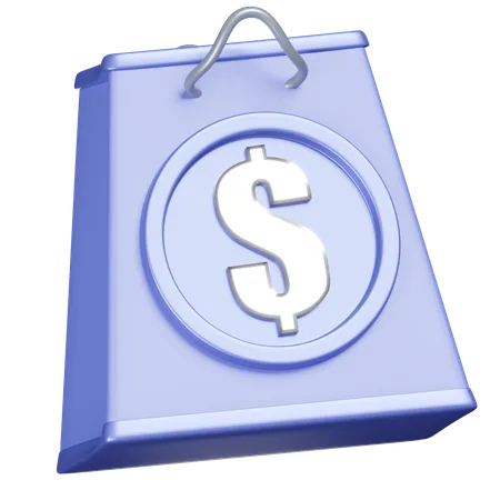 An Icon Of A 3 D Shopping Bag With A Dollar Sign Indicating Shopping Or Financial Transactions 3D Icon
