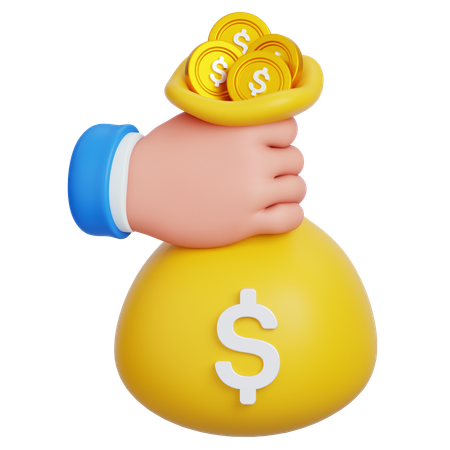 Dollar Bag  3D Icon