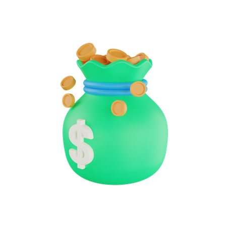 Dollar Bag  3D Icon