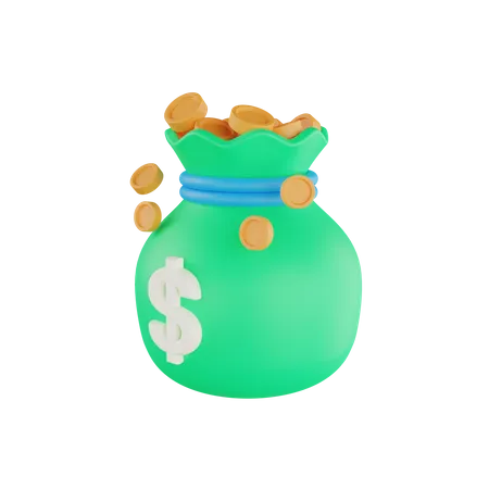 Dollar Bag  3D Icon