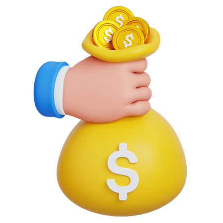 Dollar Bag  3D Icon