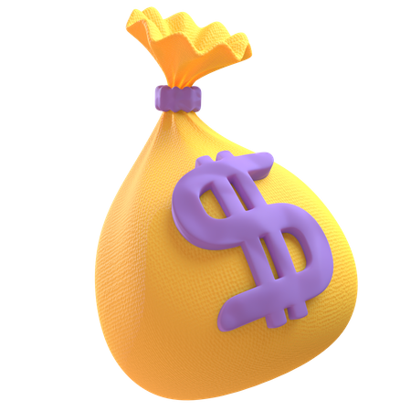 Dollar Bag  3D Icon