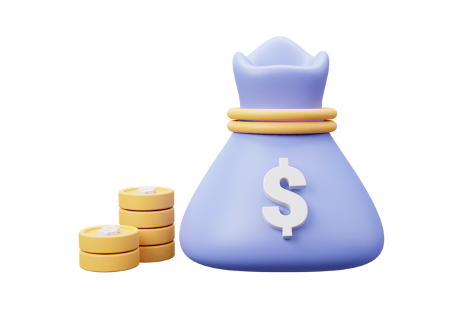 Dollar Bag  3D Icon