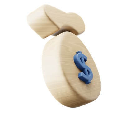 Dollar Bag  3D Icon