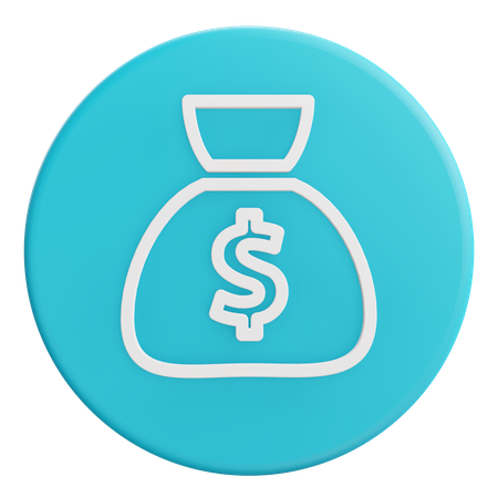 Dollar bag  3D Icon