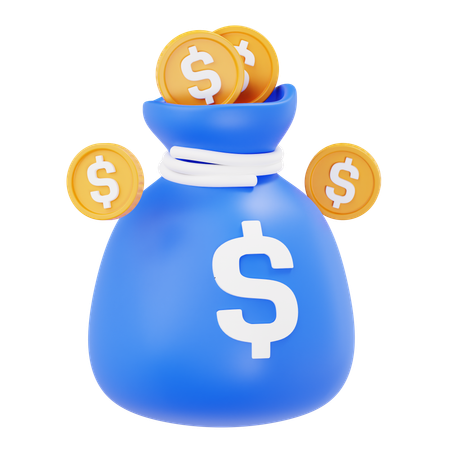 Dollar Bag  3D Icon