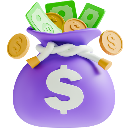 Dollar Bag  3D Icon