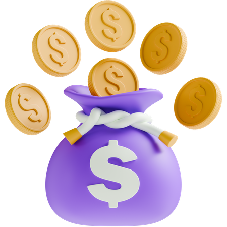 Dollar Bag  3D Icon