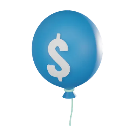 Balloon With Us Dollar Icon Inflation Rising Prices Economic Downturns And Financial Challenges Ideal For Conveying Concepts Of Cost Of Living And Financial Planning 3 D Render Illustration 3D Icon