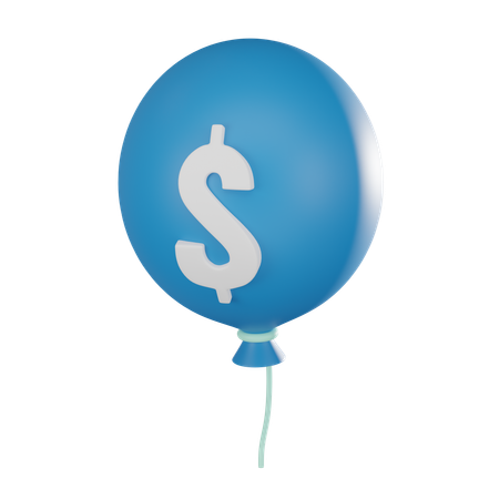 Dollar Balloon  3D Icon