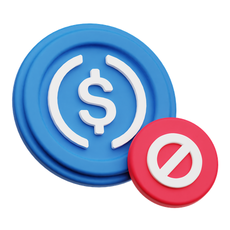 Dollar Ban  3D Icon