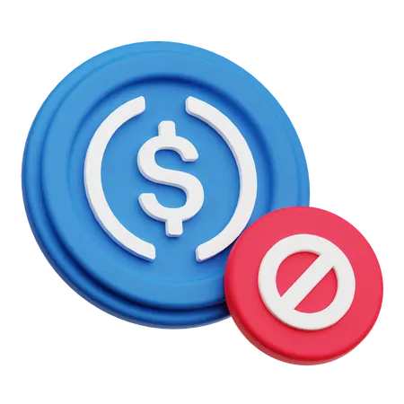 Dollar Ban  3D Icon