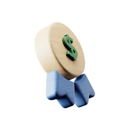 Dollar-Band-Abzeichen  3D Icon