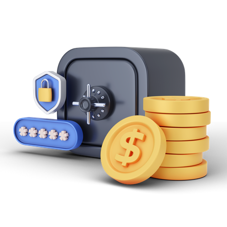 Dollar Bank Locker  3D Icon
