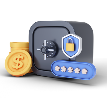 Dollar Bank Locker  3D Icon