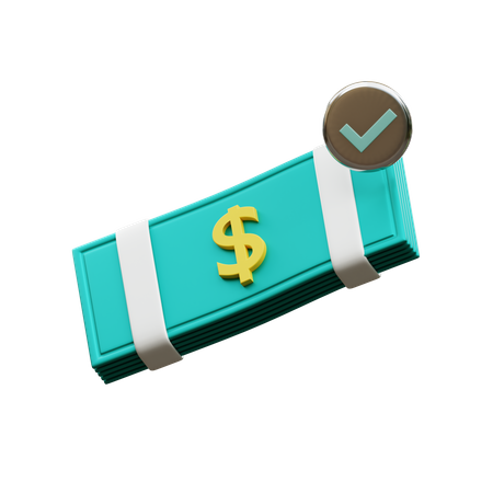 Dollar Banknote Approved  3D Icon