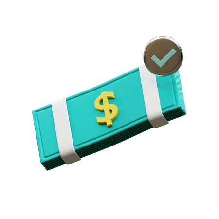 Dollar Banknote Approved  3D Icon