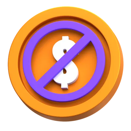 Dollar Banned  3D Icon