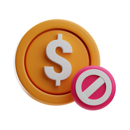 Dollar Banned  3D Icon