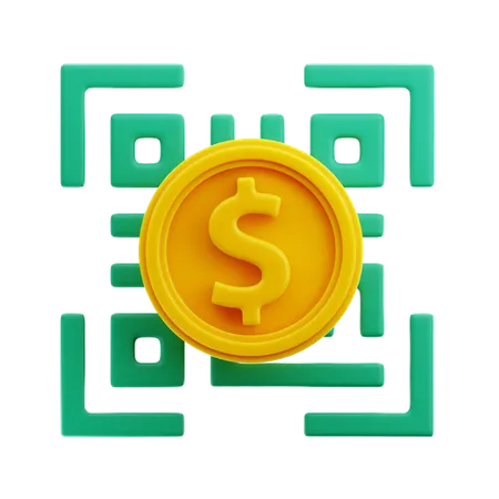 Dollar Barcode  3D Icon