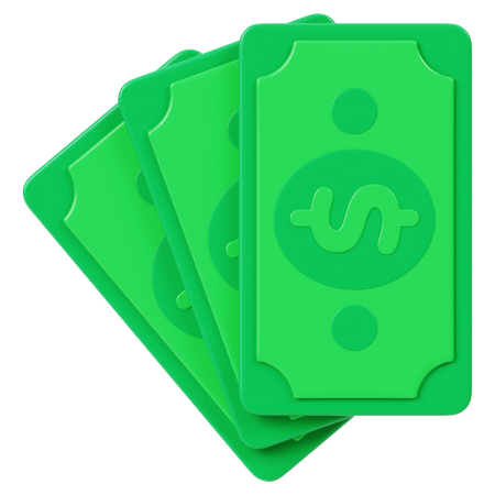 Dollar-Bargeld  3D Icon