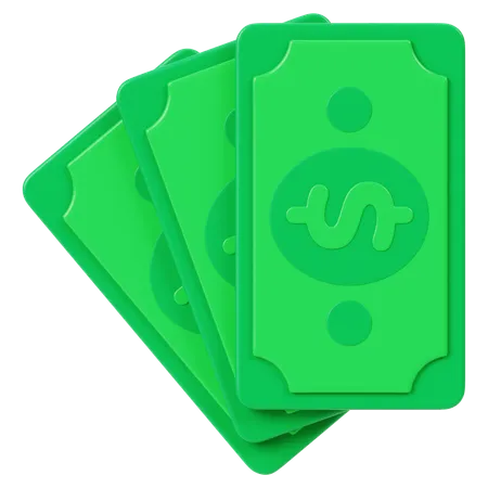 Dollar-Bargeld  3D Icon