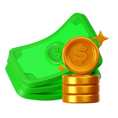 Dollar-Bargeld  3D Icon