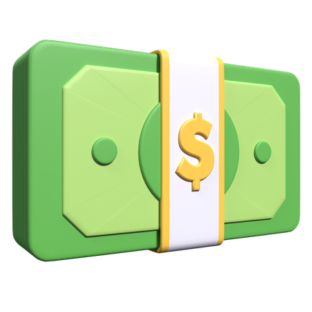 Dollar-Bargeld  3D Icon