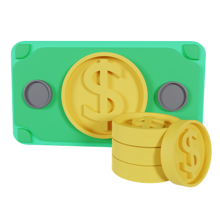 Dollar-Bargeld  3D Icon